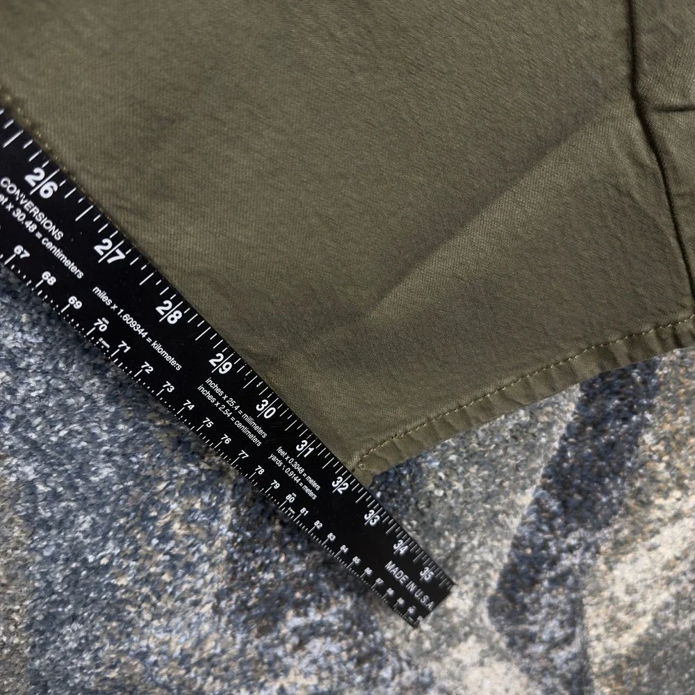 Levis 505 Regular Fit Mens Olive Green Straight Leg Eco Ease Stretch Jeans 31x32